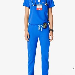 Figs Ceil Blue Yola Skinny Scrub Pant NWT